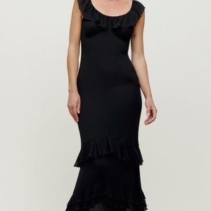 Reformation Tripoli Dress- Black, Size 10